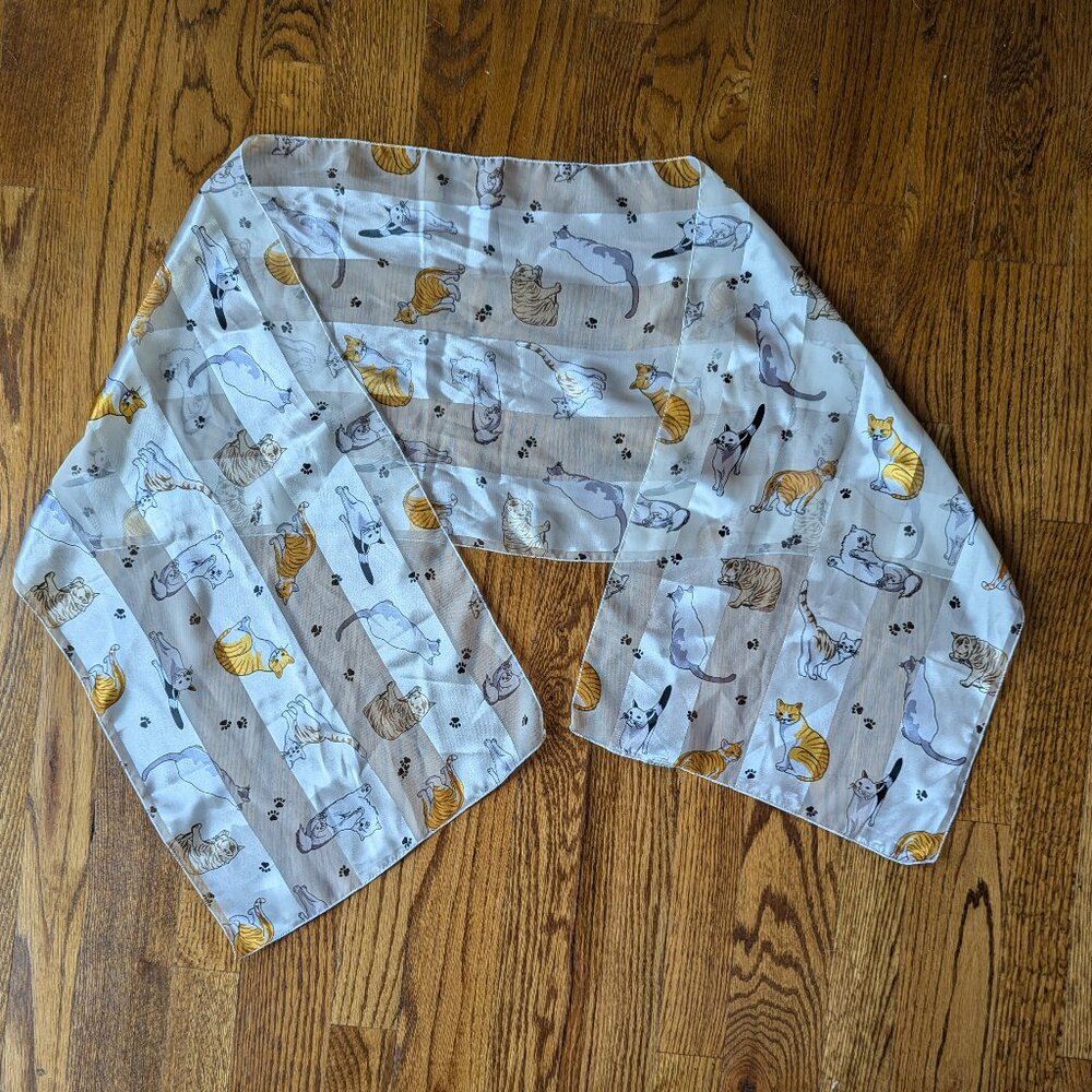 Ted & Jack - Playful Felines Silk Feel Cat Scarf